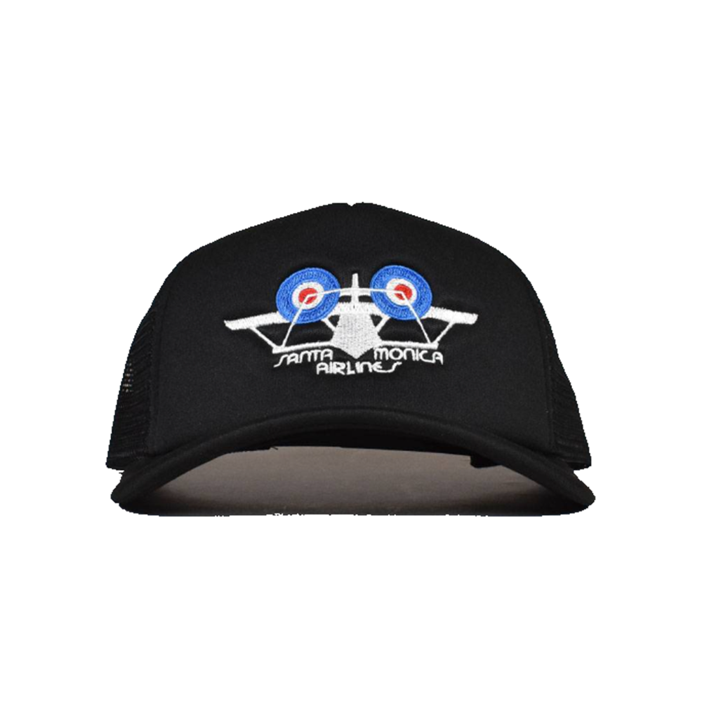 SMA Bi Plane Mesh Trucker Hat Black Snapback