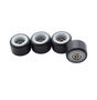Flatface V1 Dual Bearing Fingerboard Wheels Black White (Inc 2 Bearings)