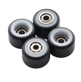 Flatface V1 Dual Bearing Fingerboard Wheels Black White (Inc 2 Bearings)