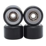 Flatface V1 Dual Bearing Fingerboard Wheels Black White (Inc 2 Bearings)