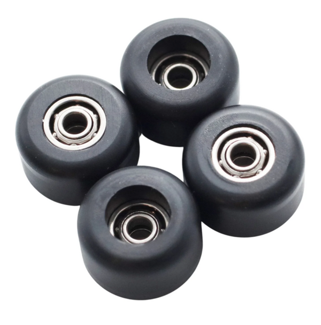 Flatface G9 Dual Bearing Fingerboard Wheels Black Pro
