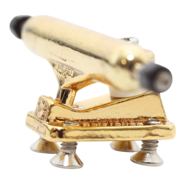 Flatface Blistered Dual Bearing Fingerboard Trucks Gold 34mm