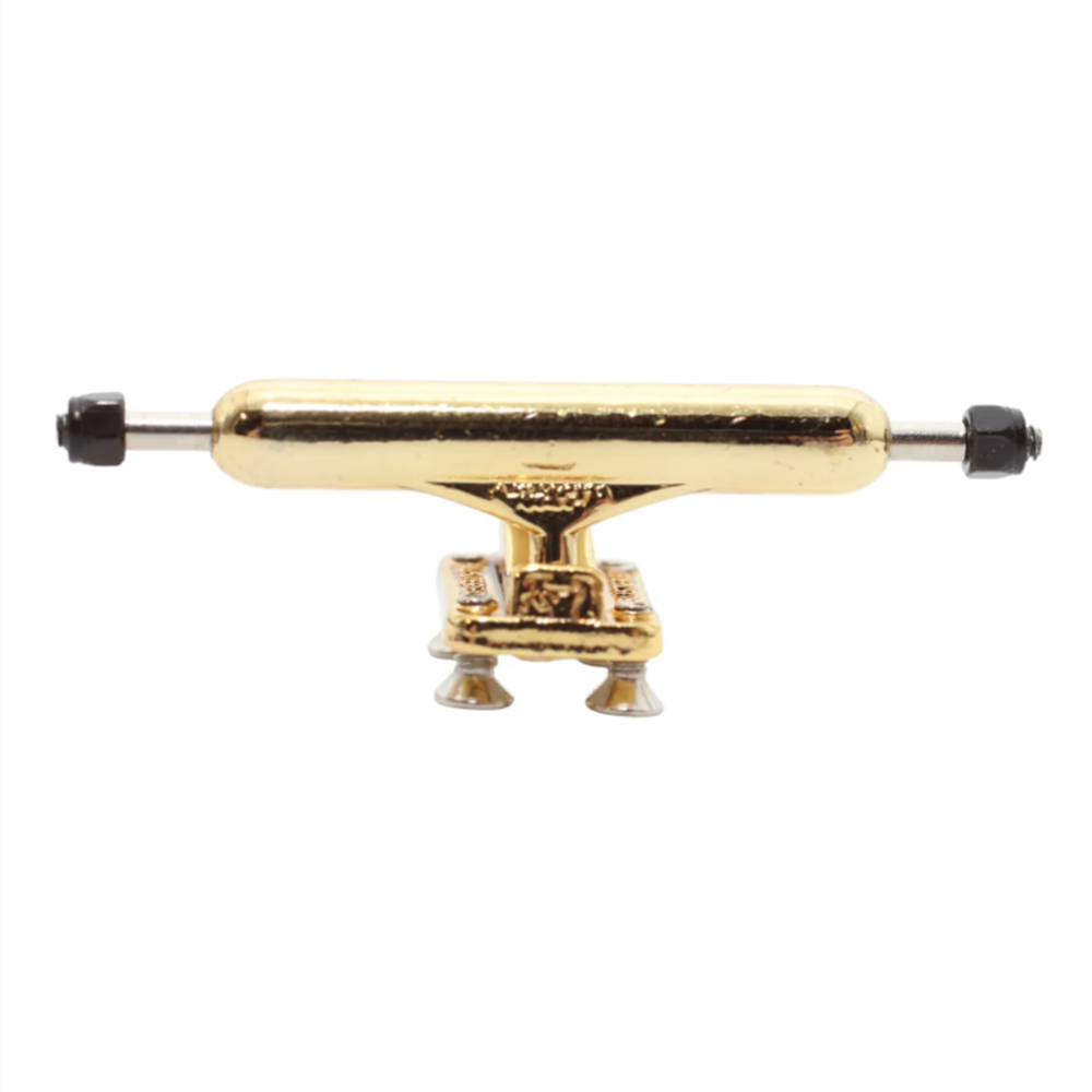 Flatface Blistered Dual Bearing Fingerboard Trucks Gold 34mm