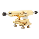 Flatface Blistered Dual Bearing Fingerboard Trucks Gold 34mm