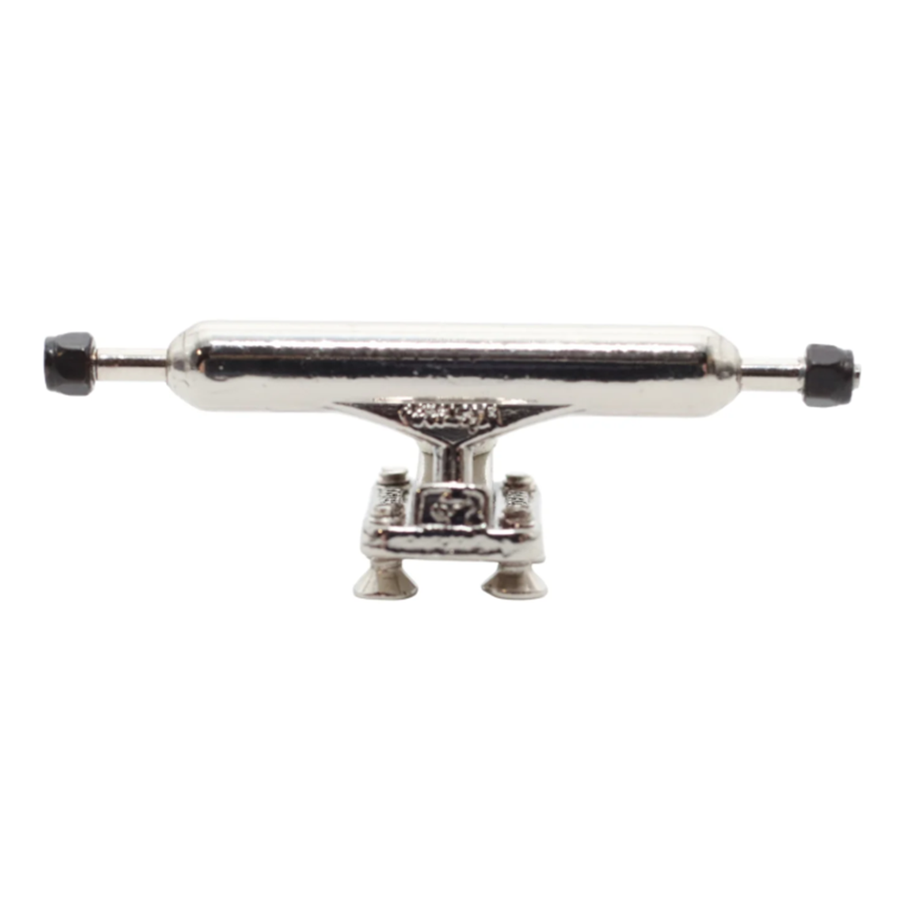 Flatface Blistered Dual Bearing Fingerboard Trucks Chrome 34mm