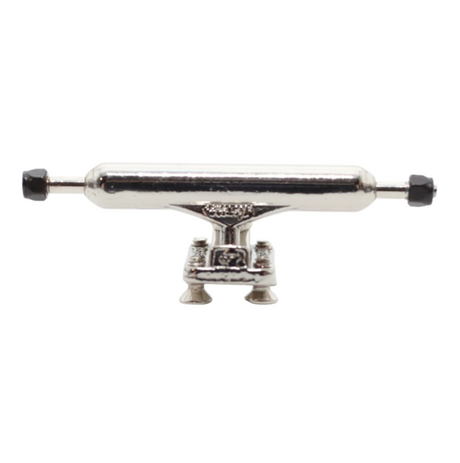 Flatface Blistered Dual Bearing Fingerboard Trucks Chrome 34mm