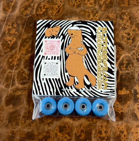 Flatface Blistered Blackriver Fingerboard Wheels Urethane Blue Gold 72d Ultra V5