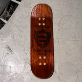 Flatface G15.12 Fingerboard Deck Nature Communicating Yellow Blue 29mm Real Wear