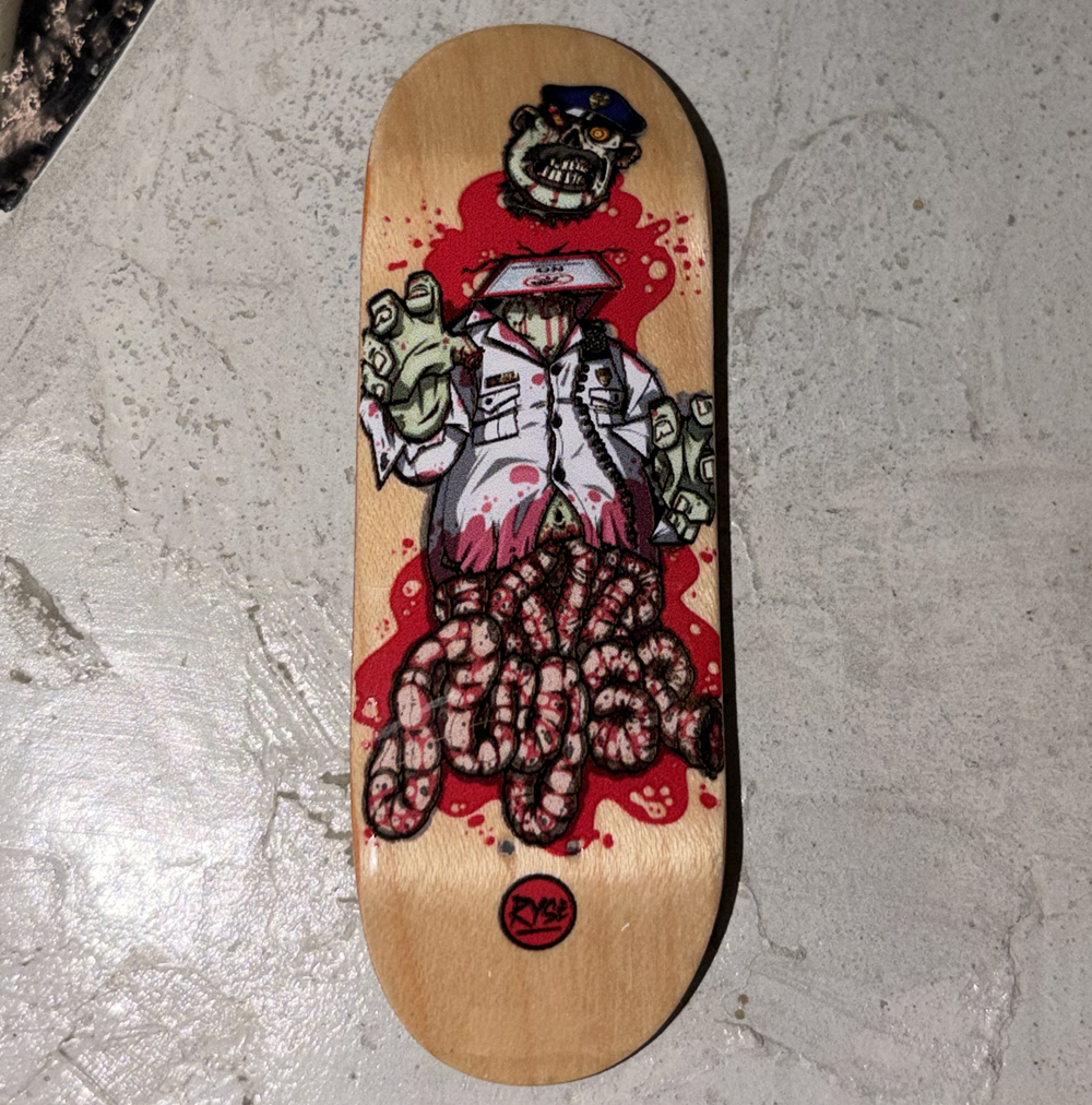 RYSE Undead Guard Fingerboard Deck Red 32mm Midgard