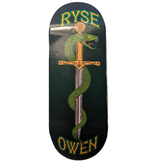 RYSE Owen Pro Sword Snake Fingerboard Deck Green Yellow 32mm OG Kona
