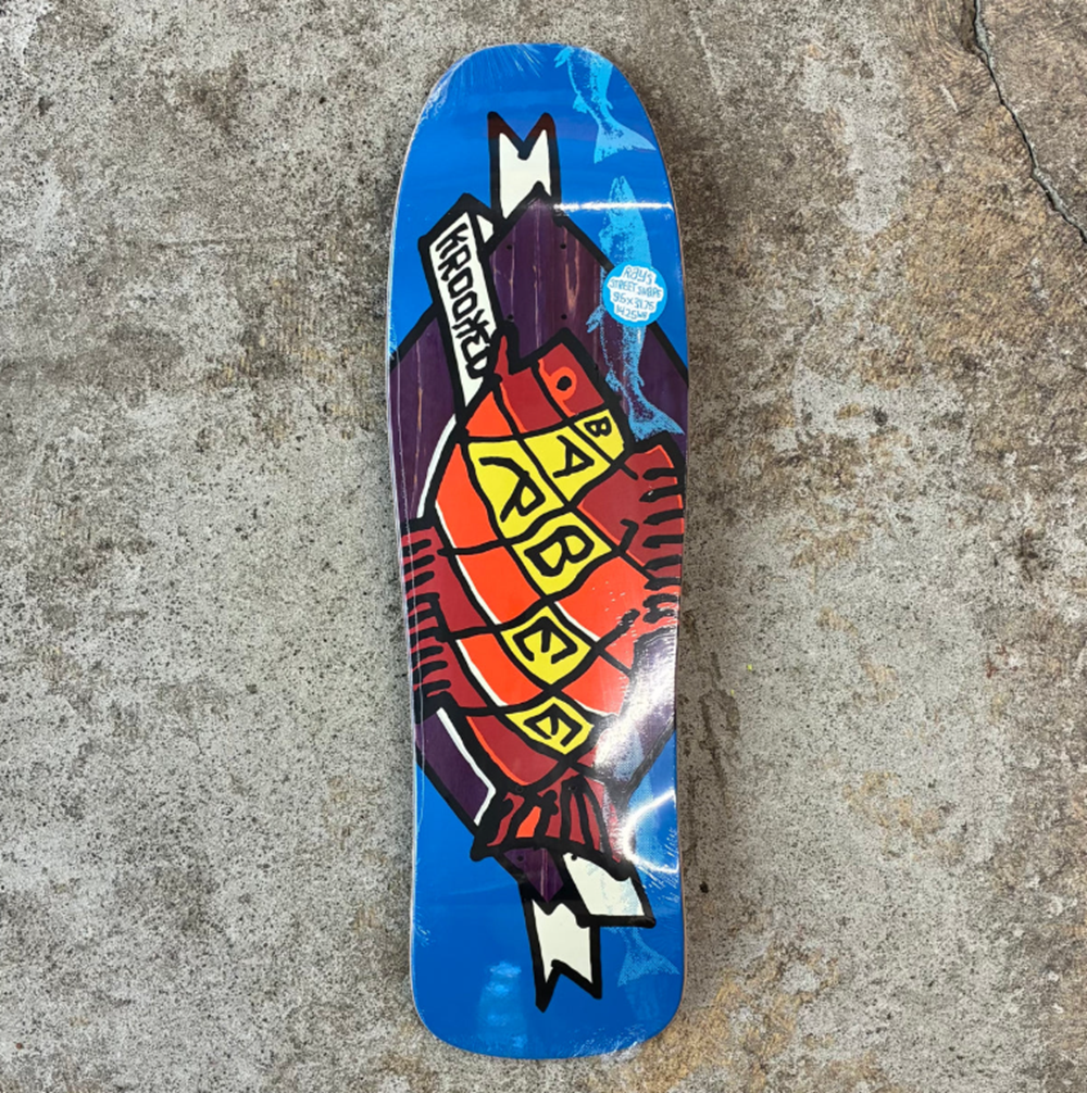 Krooked Barbee Trophy Skateboard Deck Blue 9.5x14.25WB