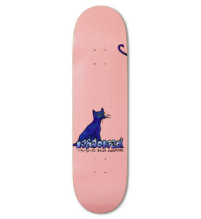 Krooked Comer Kat Skateboard Deck Pink Sparkle 8.38x14.5wb