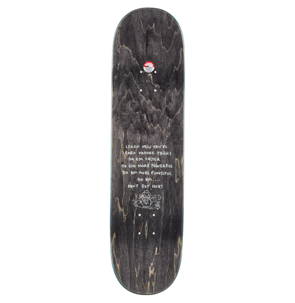 Krooked Manderson Complex Skateboard Deck Red Brown 8.38x14.25wb
