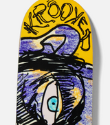 Krooked Knox Watcher Skateboard Deck Yellow Purple 8.5x14.3WB