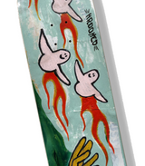Krooked Firebirds Skateboard Deck Teal 8.12x14.25WB