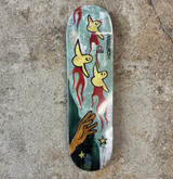 Krooked Firebirds Skateboard Deck Teal 8.5TFx13.7WB