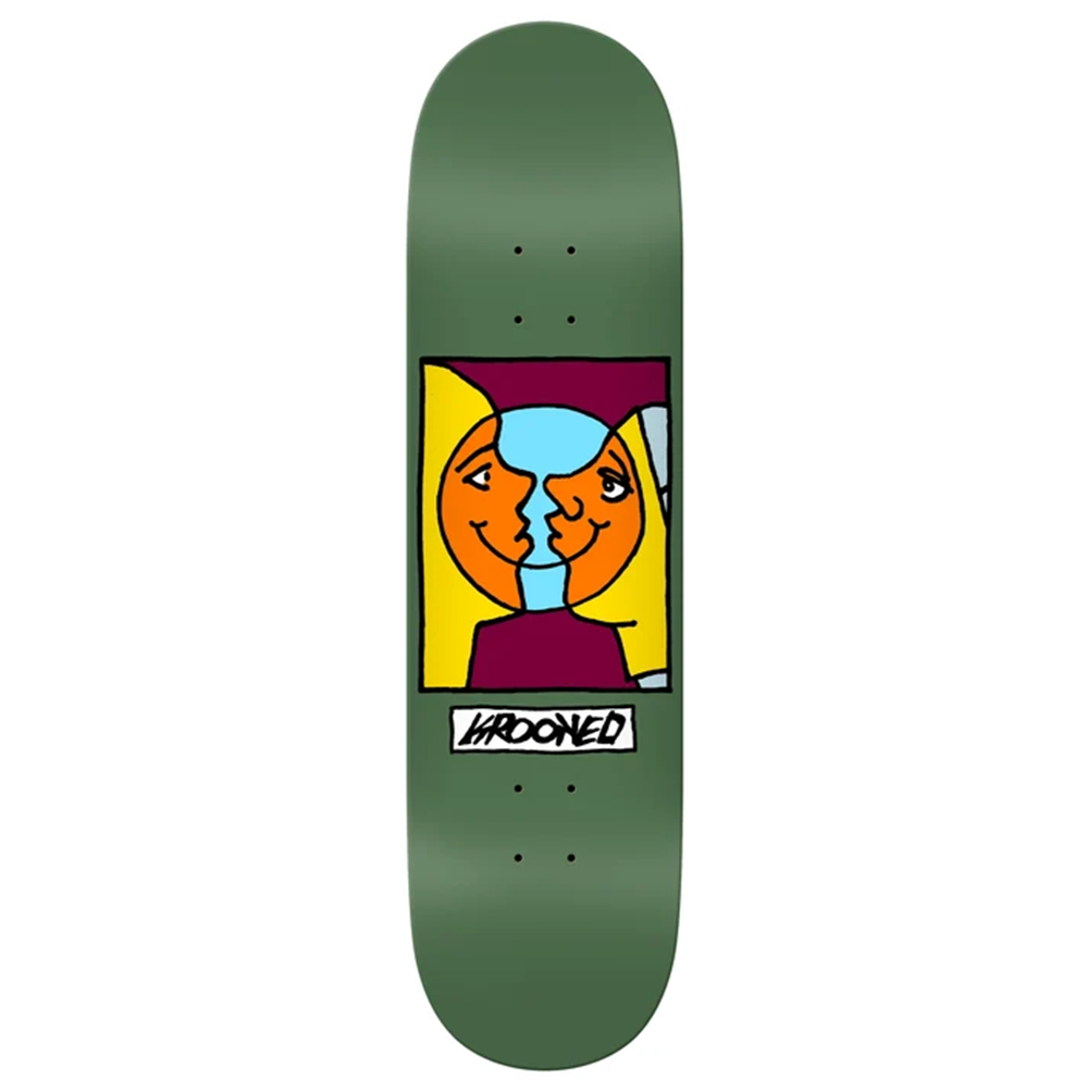 Krooked EzRider MoonSmile Skateboard Deck Green 8.38x14.5WB