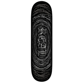 Real Barbed Wire Oval Skateboard Deck Black Silver 8.12x14.25Wb
