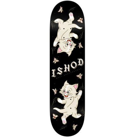 Real Ishod Kitten Scratch Twin Tail Skateboard Deck Black 8.5x14.5WB