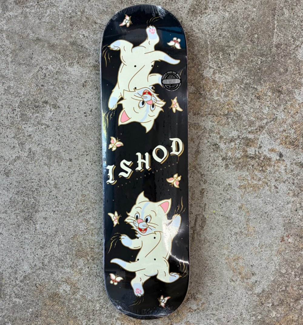 Real Ishod Kitten Scratch Twin Tail Skateboard Deck Black 8.5x14.5WB