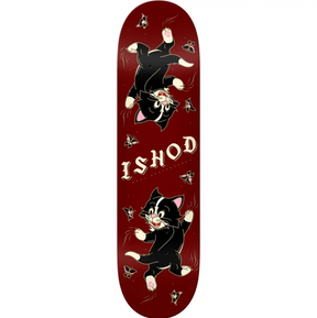 Real Ishod Kitten Scratch Twin Tail Skateboard Deck Red 8.25x14.33WB