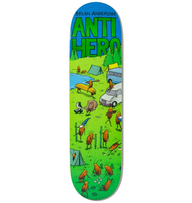Anti Hero BA Roached Out II Skateboard Deck Green Blue 8.5x14.25WB