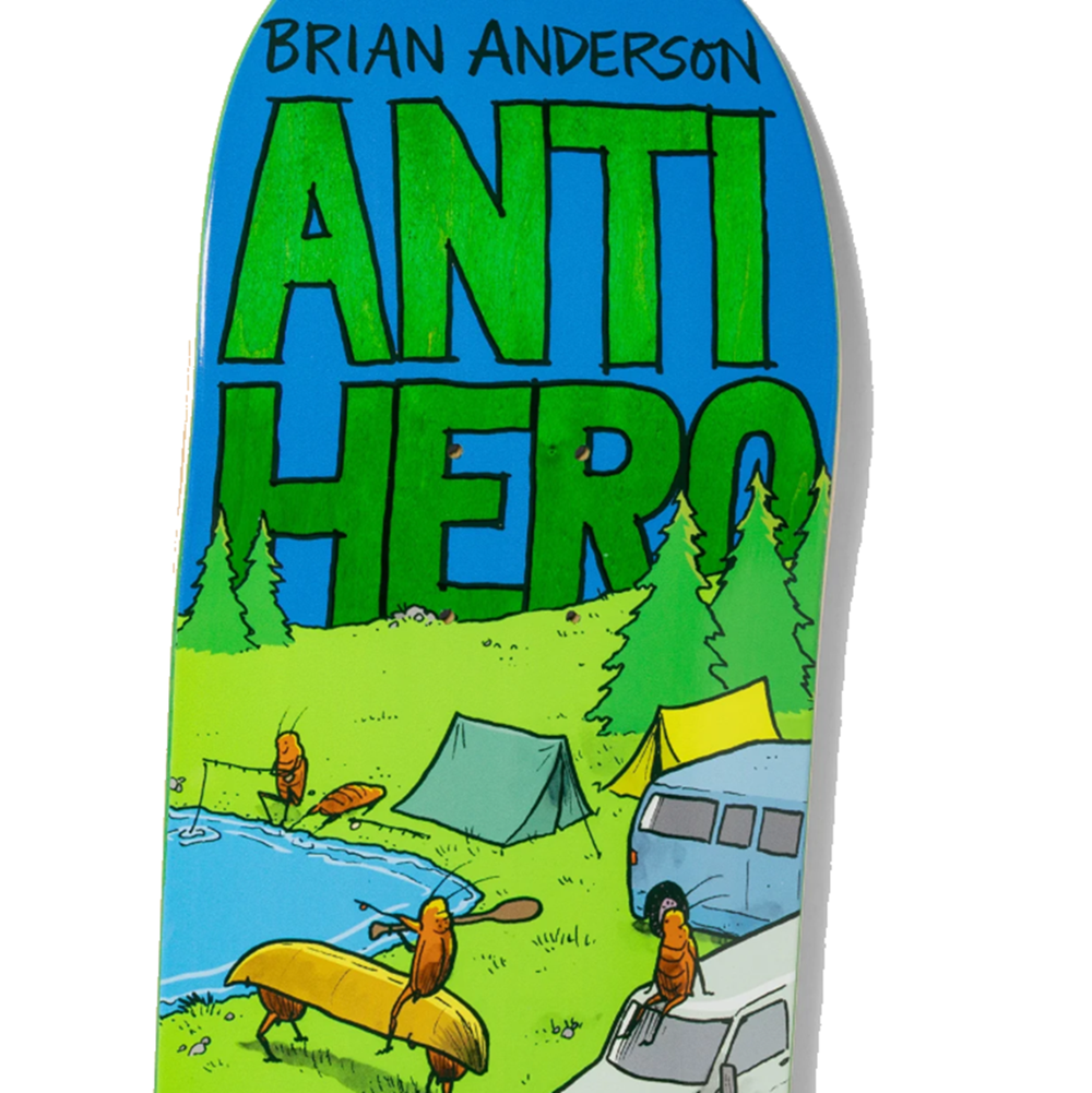 Anti Hero BA Roached Out II Skateboard Deck Green Blue 8.5x14.25WB