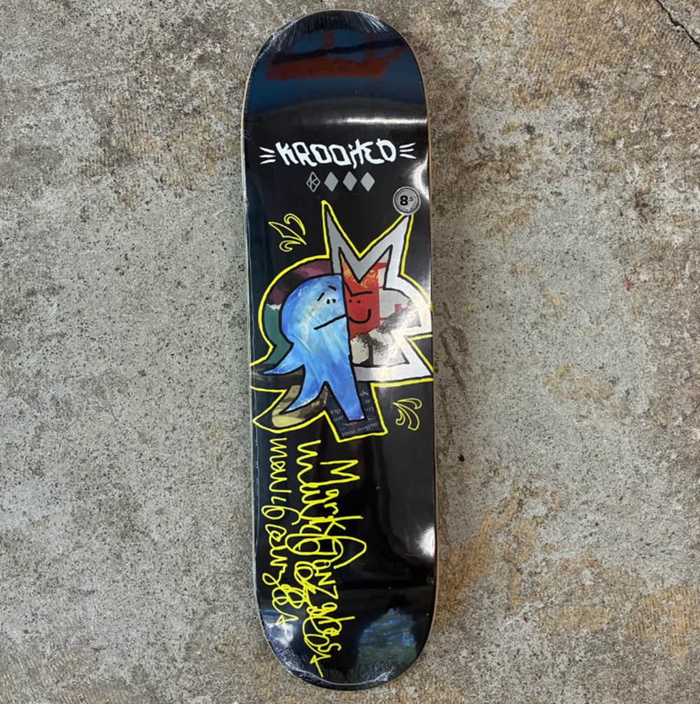 Krooked Gonz Signature Skateboard Deck Black 8.5x14.25WB