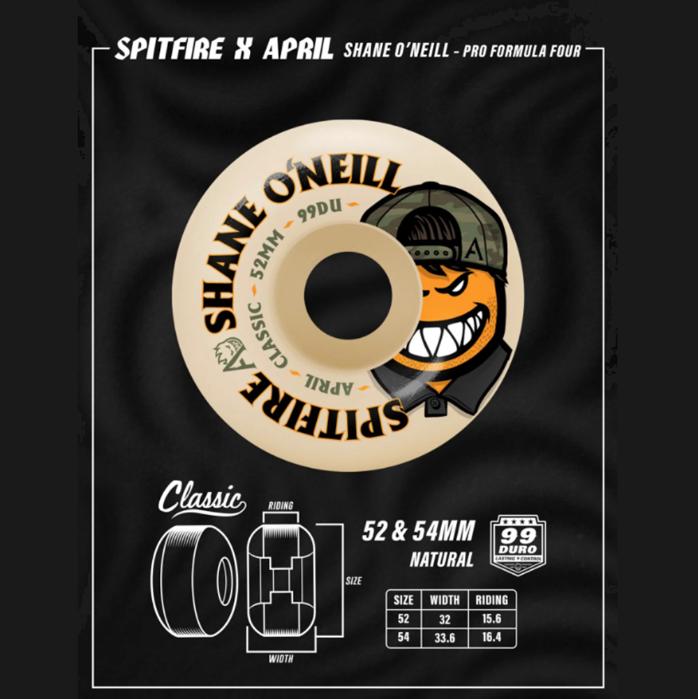 Spitfire x April Shane Clsc Wheels Set Natural 54/99d