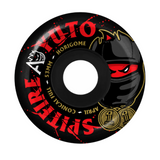 Spitfire x April Yuto Con Full Wheels Set Black Red 53/99d