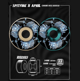 Spitfire x April BH Rose Rad Wheels Set Black Blue Swirl 46/99d
