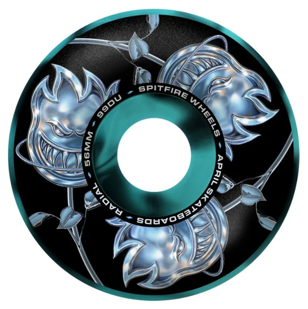 Spitfire x April BH Rose Rad Wheels Set Black Blue Swirl 46/99d