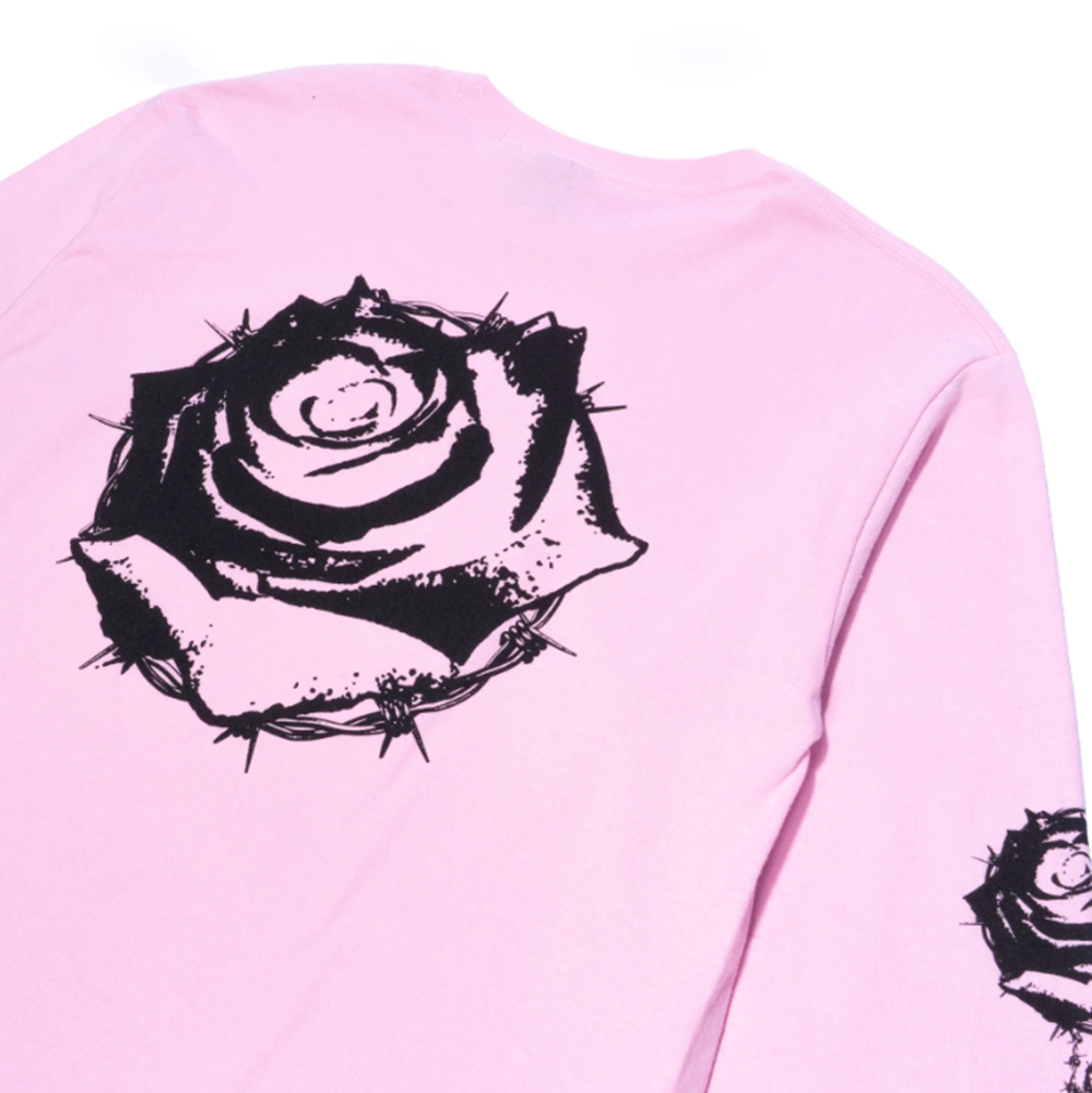 Deathwish Bed of Roses LS Tee Pink