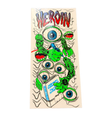 Heroin Mutate or Die Tats Sticker White Green 5.5inch