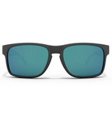 Abaco Dockside Polarized Matte Black Carribean Blue Mirror