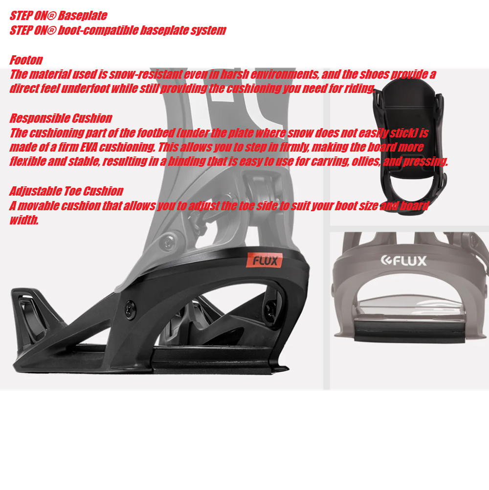 Flux StepON Snowboard Bindings Beige Medium
