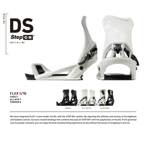Flux DS StepOn Snowboard Bindings White Scales Medium