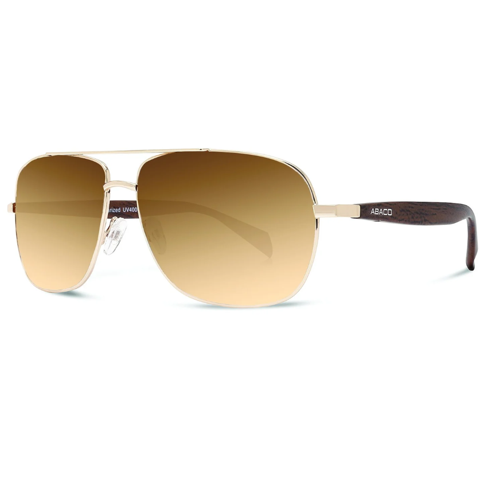Abaco Austin Polarized Sunglasses Gold Brown Gradient