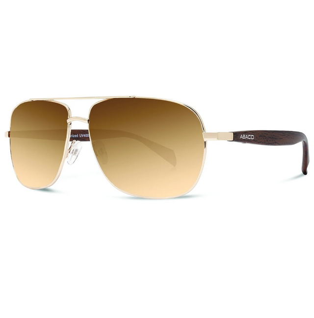 Abaco Austin Polarized Sunglasses Gold Brown Gradient