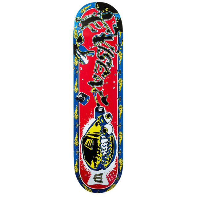 Evisen Sauce Fish Skateboard Deck Red Blue 8.25x14WB
