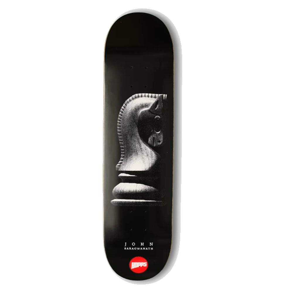 Hopps Baragwanath Chess Skateboard Deck Black 8.5x14.25Wb