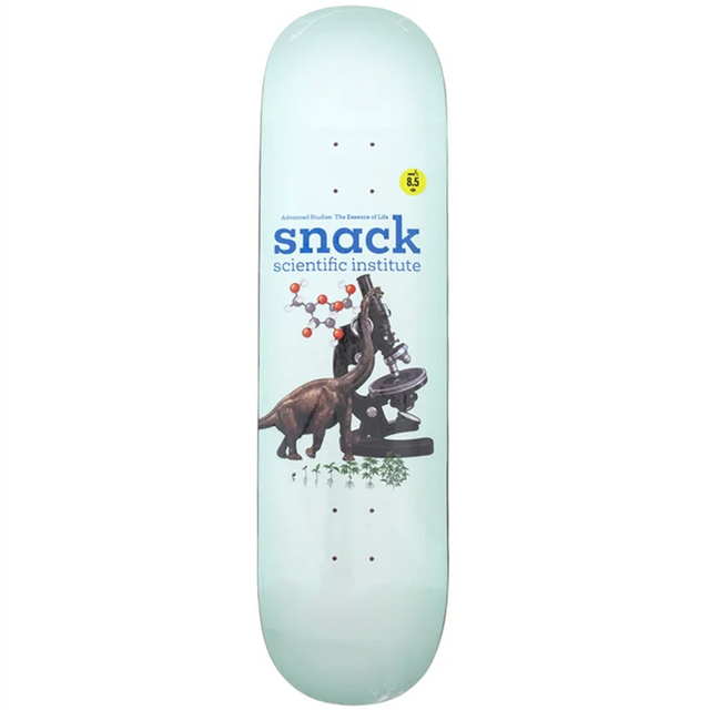 Snack Scientific Institute Skateboard Deck White 8.5x14.25WB