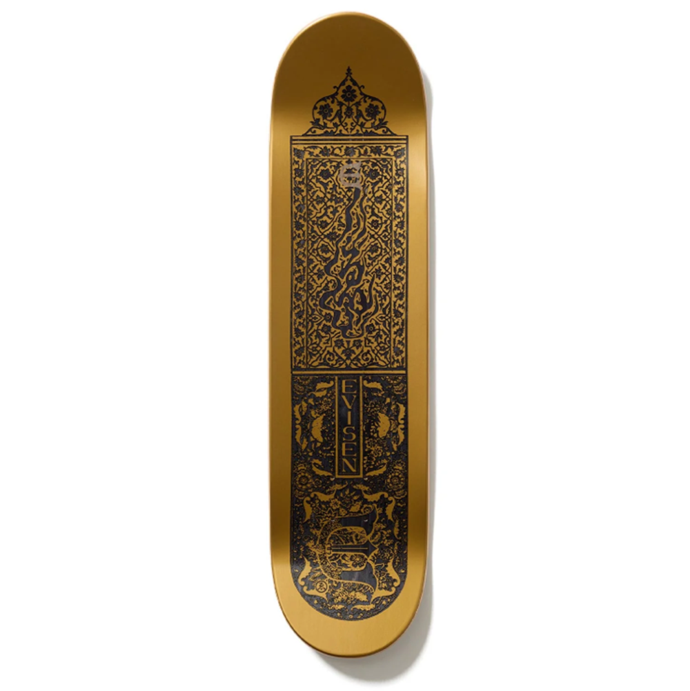 Evisen Ancient Flora Skateboard Deck Black Gold 8.5x14WB