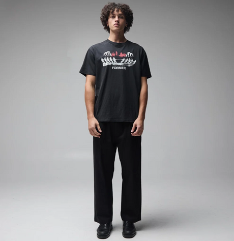 Former Engineered SS Tshirt Washed Black