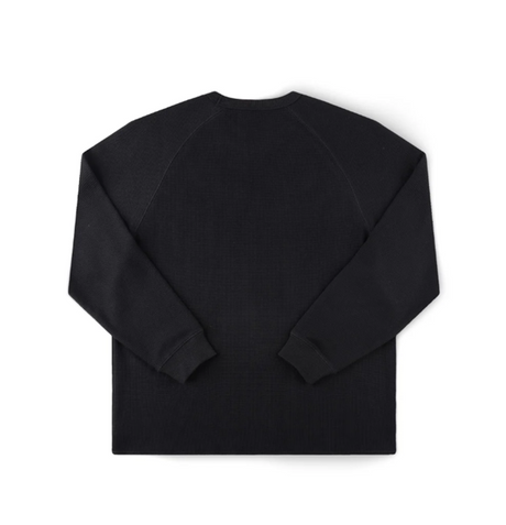 Former AG Raglan Waffle Crewneck Black Medium