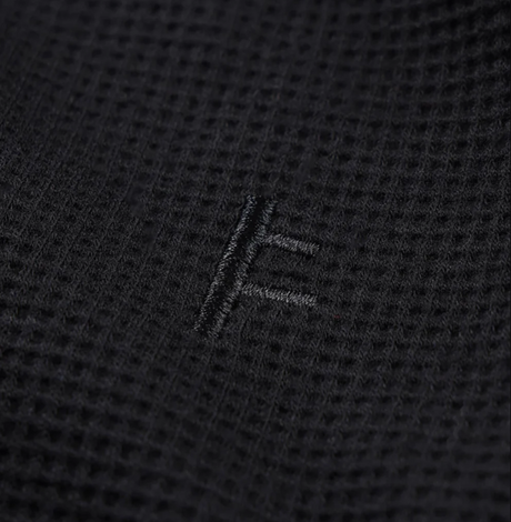 Former AG Raglan Waffle Crewneck Black Medium