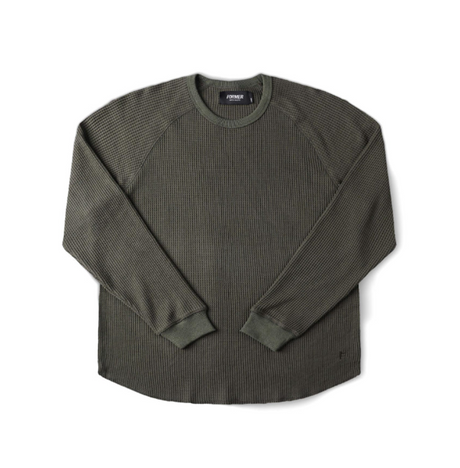 Former AG Raglan Waffle Crewneck Surplus Medium