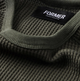 Former AG Raglan Waffle Crewneck Surplus Medium
