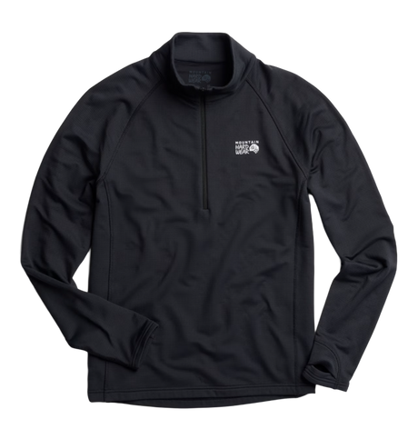 Mountain Hardwear Crater Lake Heavy Half Zip Mens Black M