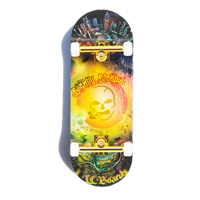 LC Slightly Stoopid UpsideDown Fingerboard Complete Yellow Black 34mm
